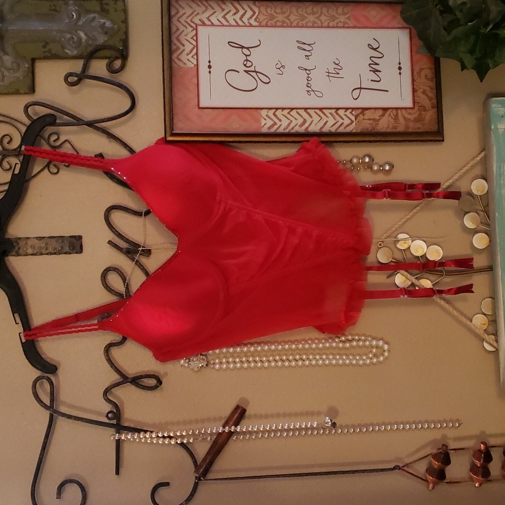 Mayela Red Lingerie Top Size XL